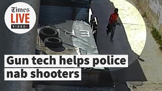 Alleged gangsters caught on camera shooting illegal firearms arrested due to gunfire tech [upl. by Oilut436]