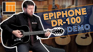 Epiphone DR100 Acoustic Guitar Product Demo [upl. by Kiersten]