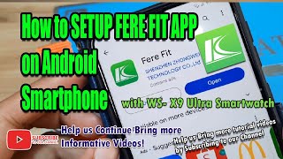 How to Setup Fere Fit App on Android with WS X9 Ultra Smartwatch [upl. by Obmar792]