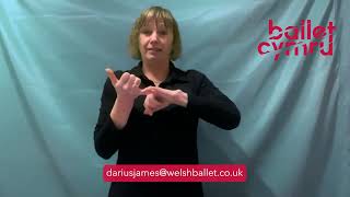 Ballet Cymru BSL Dancer Audition notice 2024 [upl. by Valsimot]