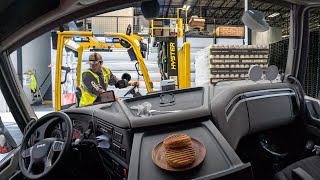 Elektrikli Forklift Tıra Nasıl Yüklenir DAF XF 480 How to Load an Electric Forklift onto a Truck [upl. by Adnalor]