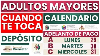 ATENCIÓN ADULTOS MAYORES🔔FECHA DE PAGO CON CALENDARIO DÍA Y LETRA DEL DEPÓSITO PENSIÓN BIENESTAR💰 [upl. by Enutrof]