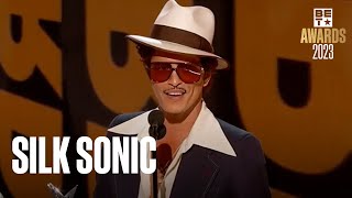 Bruno Mars amp Anderson Paak Win Album Of The Year For Silk Sonics Iconic Debut  BET Awards 23 [upl. by Rider]