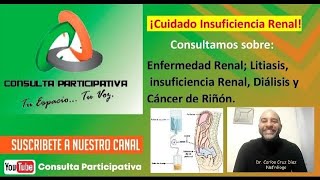 Enfermedad Renal Litiasis insuficiencia Renal Diálisis y Cáncer de Riñón Consulta P 031224 [upl. by Tneciv]