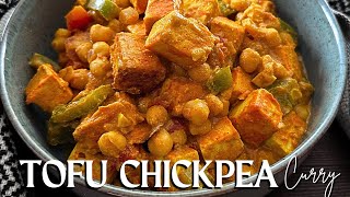 Delicious Tofu Chickpea Curry Recipe  Make Tofu Taste Amazing [upl. by Ertnod]