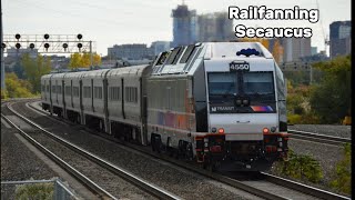 Railfanning Secaucus Golocorails Njtransitrailfanner2737 POSSEPIED MetroMenTransitProductions [upl. by Yldarb]