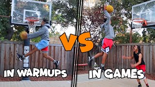 Dunkers In Warmups Vs Dunkers In Games Be LikePart 2 [upl. by Ytsud295]