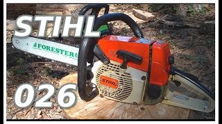 STIHL 026 Chainsaw Review [upl. by Burner191]