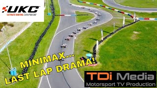 INCREDIBLE LAST LAP action in Ultimate Karting 2022 Rd 2 Warden Law Minimax Super Final [upl. by Franzen11]