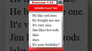 Exercise 1  23 Syllable Count Test englishpronunciation english americanaccenttraining [upl. by Lutim]