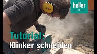 Tutorial Wie man professionell in Klinker schneidet HellerTV ExtremeCut Diamanttrennscheibe [upl. by Saduj]