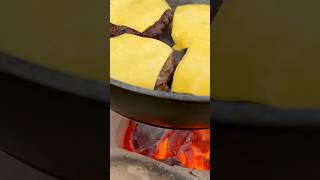 Sizzling Beef Burgers 🍔 Cooked on a Mud Stove Outdoor Flavor at Its Best 🔥 [upl. by Berton687]