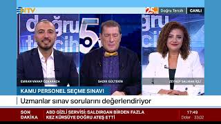 14072024 NTV DOĞRU TERCİH KPSSYİ DEĞERLENDİRME [upl. by Wan718]