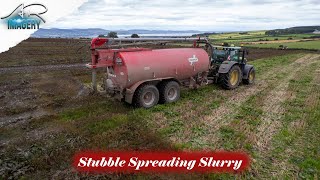 Slurry spreading onto stubbles [upl. by Graaf]