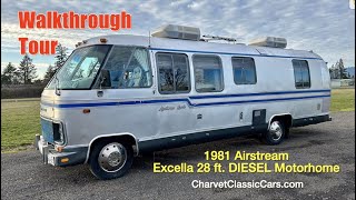 1981 Airstream DIESEL 28ft Motorhome Charvet Classic Cars [upl. by Erdnassak96]