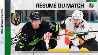 Dallas remporte un duel défensif  Golden Knights  Stars  Faits saillants en français 0804 [upl. by Nahsez]