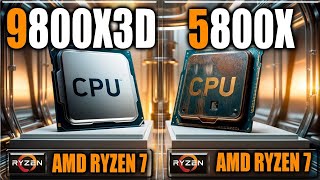 9800X3D vs 5800X Benchmarks  Gaming Benchmarks  Applications Tests [upl. by Crystal543]