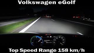 VW eGolf  Top Speed Range Test at 158 kmh [upl. by Rother]