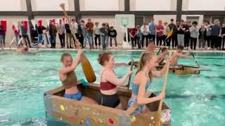 2023 Cardboard Boat Race Annual RHS Physics Class Challenge [upl. by Rebmit]