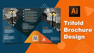 Illustrator CC Tutorial  Graphic Design Trifold Brochure Design [upl. by Ragse157]