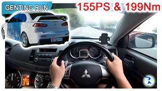 Part 22  Mitsubishi Lancer 20 GT  Malaysia POV Genting Run 冲上云霄 CC Subtitle [upl. by Burck]