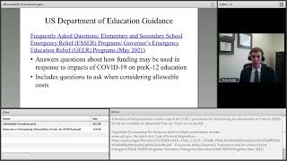 Allowability Procedures for ESSER Funds July 2021 [upl. by Molly]