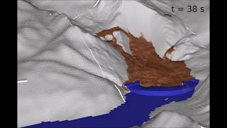 Animation How landslides generate tsunamis [upl. by Llewxam162]