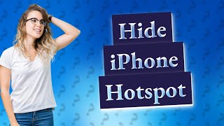 How do I hide my iPhone hotspot from others [upl. by Hanas]