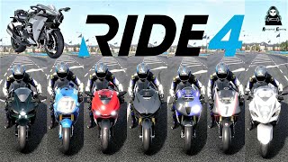 Top 16 Fastest Legendary SuperBikes Top Speed Battle  Ride 4 All Legendary Bikes  4k 60FPS [upl. by Ycal]