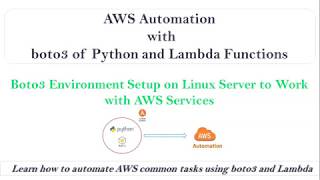 Boto3 Environment setup on Linux Server  AWS Automation Python boto3 API and Lambda Service [upl. by Kiyohara]