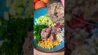 Salade boulgour thon healthylifestyle food healthy الحمدلله foodlover youtubeshorts [upl. by Maccarthy]