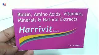 Harrivit Tablet  Biotin Amino Acids Vitamins Minerals amp Natural Extracts Tablets Uses  Harrivit [upl. by Noni792]