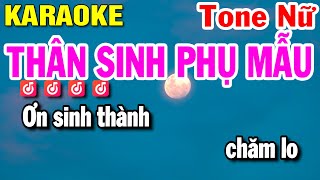 KARAOKE TONE NỮ  THÂN SINH PHỤ MẪU  BÌN x JIN TUẤN NAM  BEAT HAY  HUỲNH LÊ [upl. by Ztnarf346]