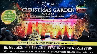 Christmas Garden Koblenz Saison 20212022 [upl. by Iliam]