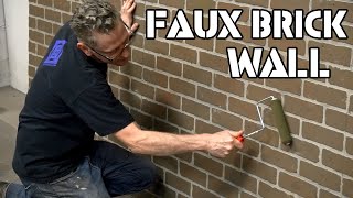 Super Easy Brick Wall Faux Technique [upl. by Ebba]