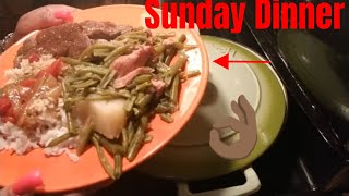 How to make smothered steak n gravy with green beans and smoked Turkey [upl. by Sivle103]