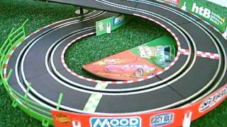 Carrera Disney Pixar Cars Lighting McQueen amp Chick Hicks [upl. by Hasin]