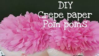 Paano gumawa ng DIY crepe paper Pom poms [upl. by Edmunda450]