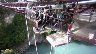 Valentines Day Tandem Bungy Jump at Kawarau Bridge in New Zealand [upl. by Coniah]