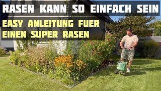 Einfache Anleitung für einen schönen Rasen 84 [upl. by Dickman]