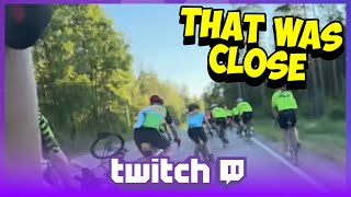 Cyclist Comes Inches from Death in Terrifying Twitch Stream Crash [upl. by Ahsyek]