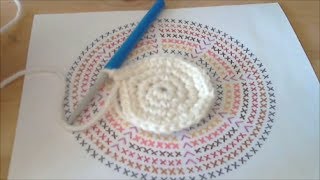 Cours de crochet N°31  Comment Lire 1 Diagramme Rond  Faire 1 Rond Plat [upl. by Alet]