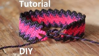 tutorial pulsera macrame camino del inca zig zag [upl. by Basile]