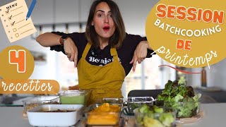 SESSION BATCHCOOKING ET RETOUR DE COURSES  Je cuisine 4 recettes de saison faciles et délicieuses [upl. by Pinette]