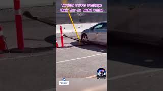 Terrible Driver DESTROYS Their Car On Metal Cable😅🤦🏼‍♂️ ytshorts dashcam [upl. by Natasha607]