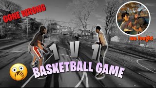 1v1 basketball game  gone wrong ‼️😳😳‼️ [upl. by Lamaj25]