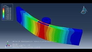 Abaqus Contact Model Tutorial  Three Point Bend [upl. by Ednarb]