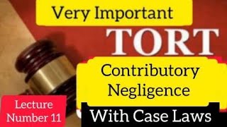 Contributory Negligence in Tort Law tort tortlaw negligenceintort lawoftort lawoftorts [upl. by Ojyram]