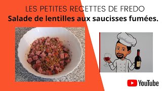 Salade de lentilles aux saucisses fumées [upl. by Kellen]