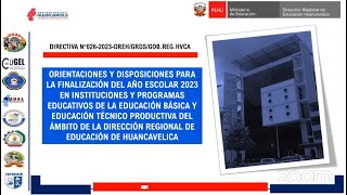 ASISTENCIA TÉCNICA  Orientaciones y disposiciones para la finalización del año escolar 2023 [upl. by Nanreh606]